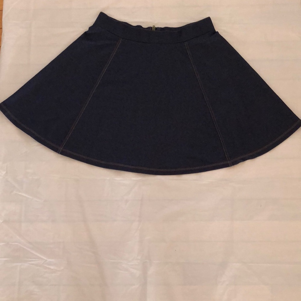 Divided Denim Mini A Line Skirt with Zipper